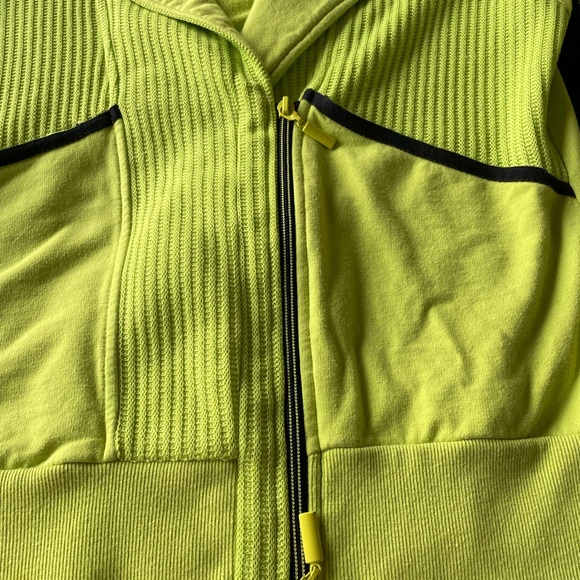 Vintage size large lime green collared knitted jacket - Picture 4 of 5